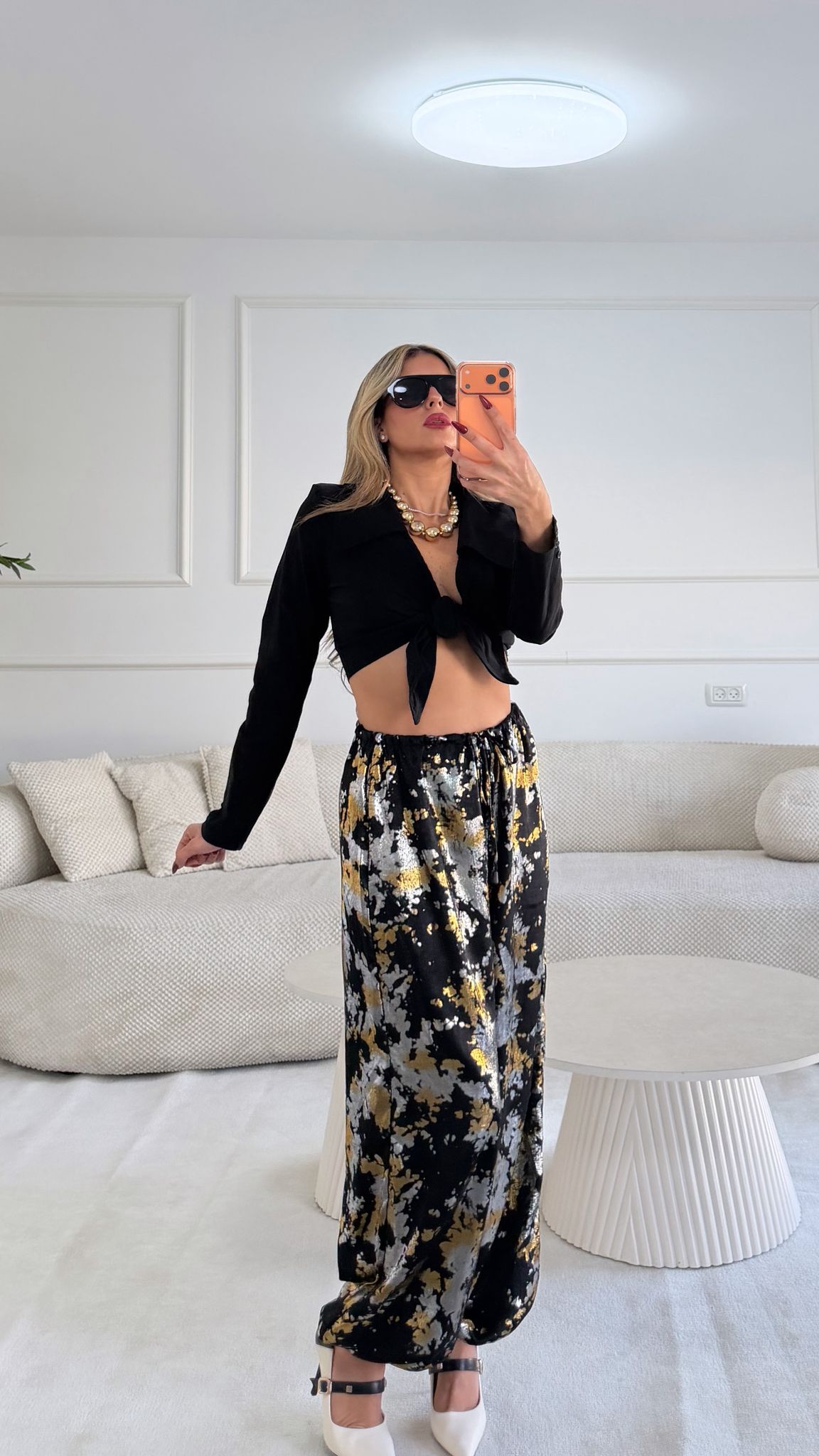 מכנס בלון כסף-זהב – תמונה 2