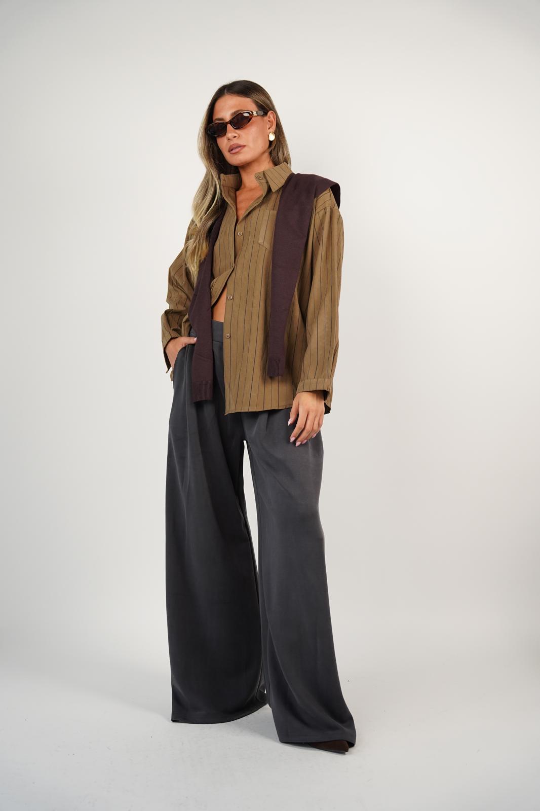 חולצת ונסה חום פסים – תמונה 2