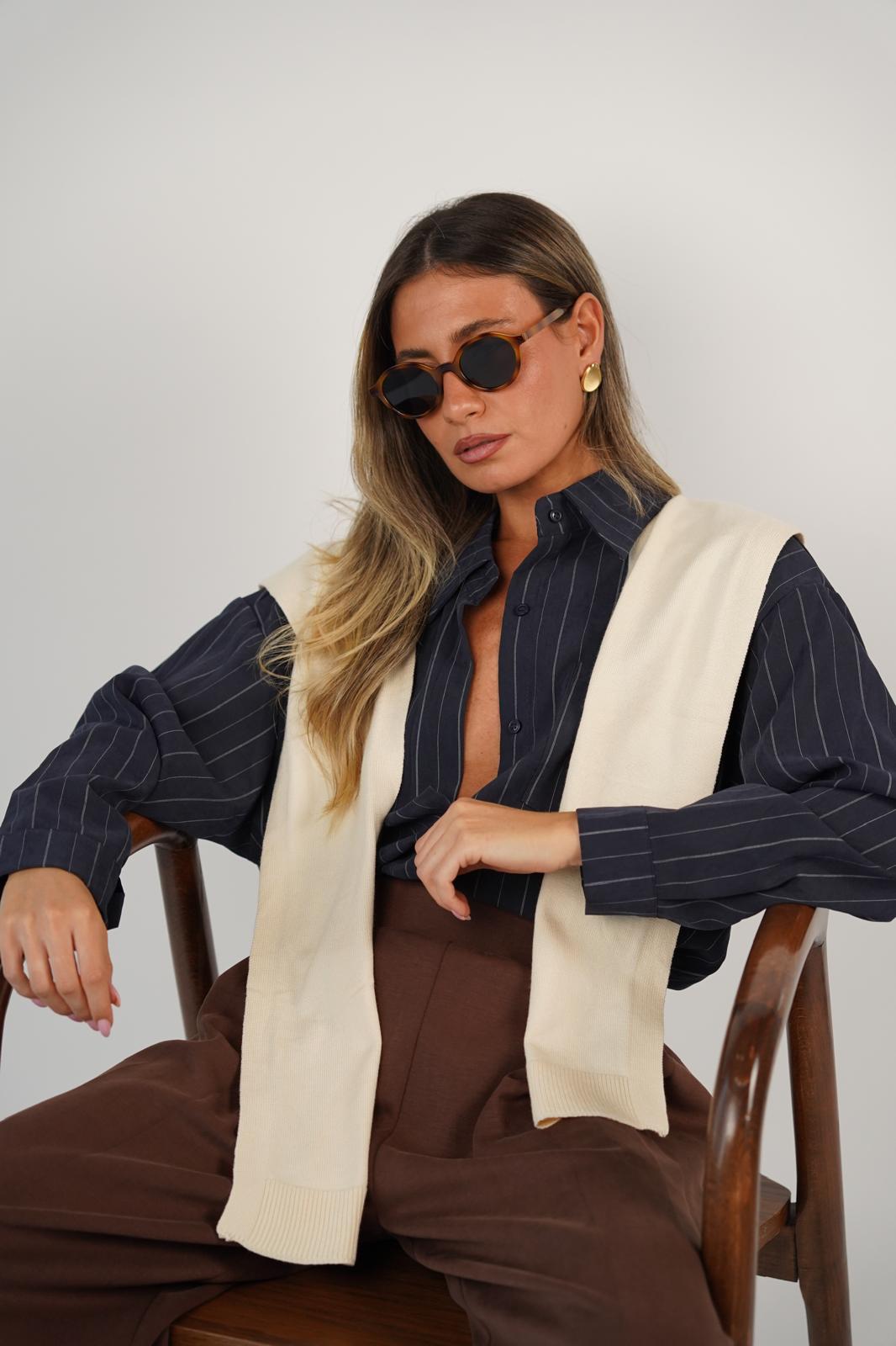 חולצת ונסה כחול פסים – תמונה 2