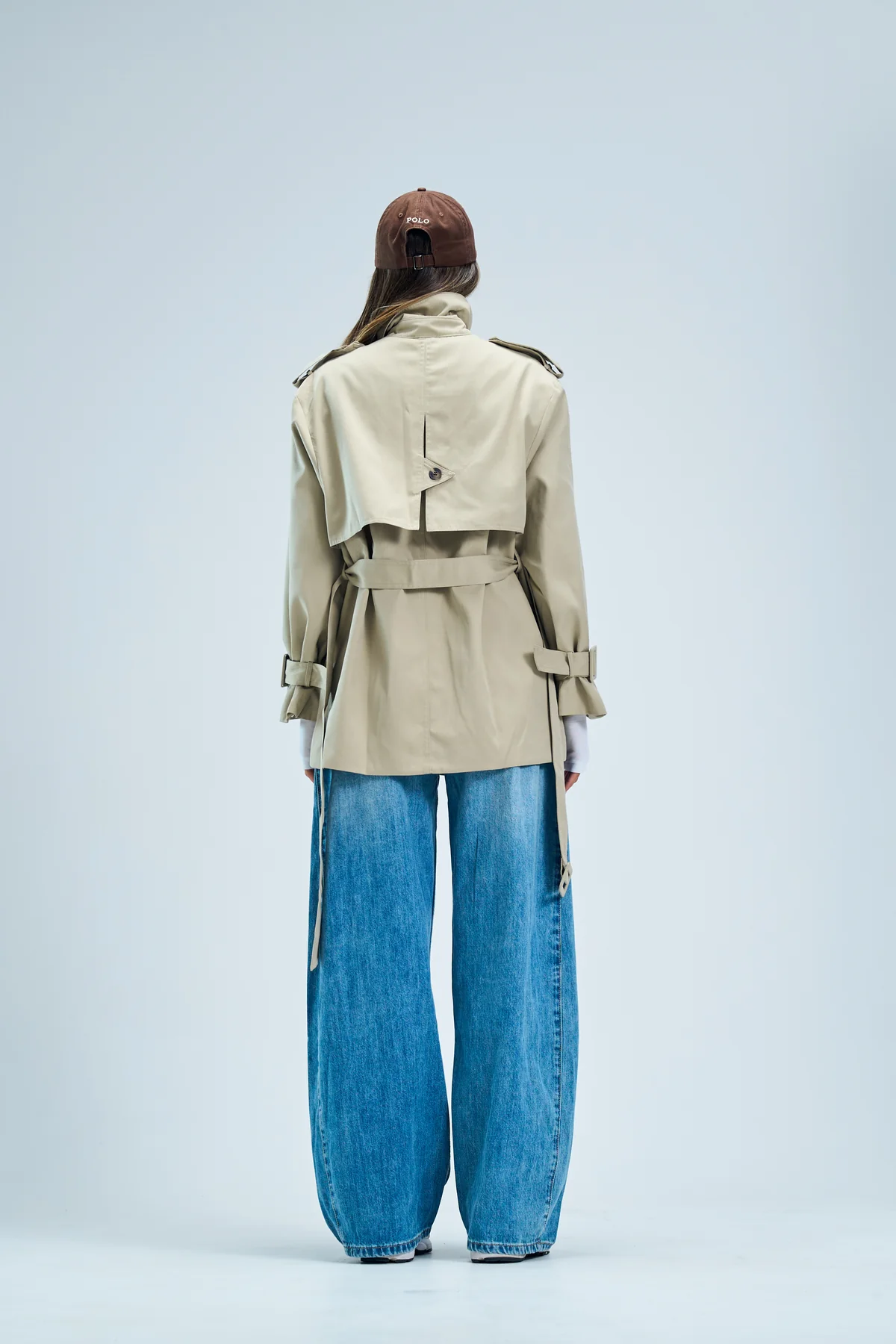 מעיל טרנץ שליו בז – תמונה 5