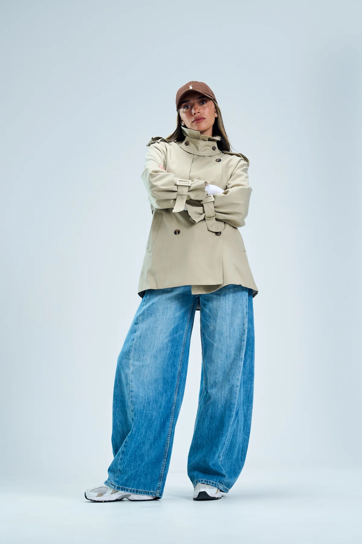 מעיל טרנץ שליו בז – תמונה 2