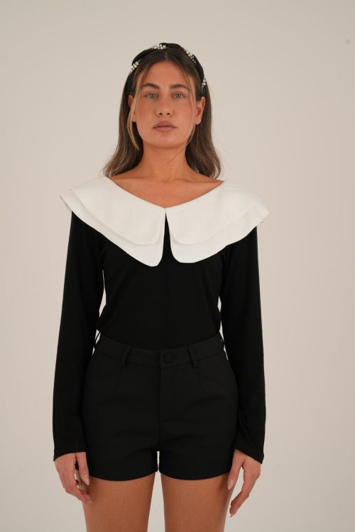 חולצת ליב צווארון לבן