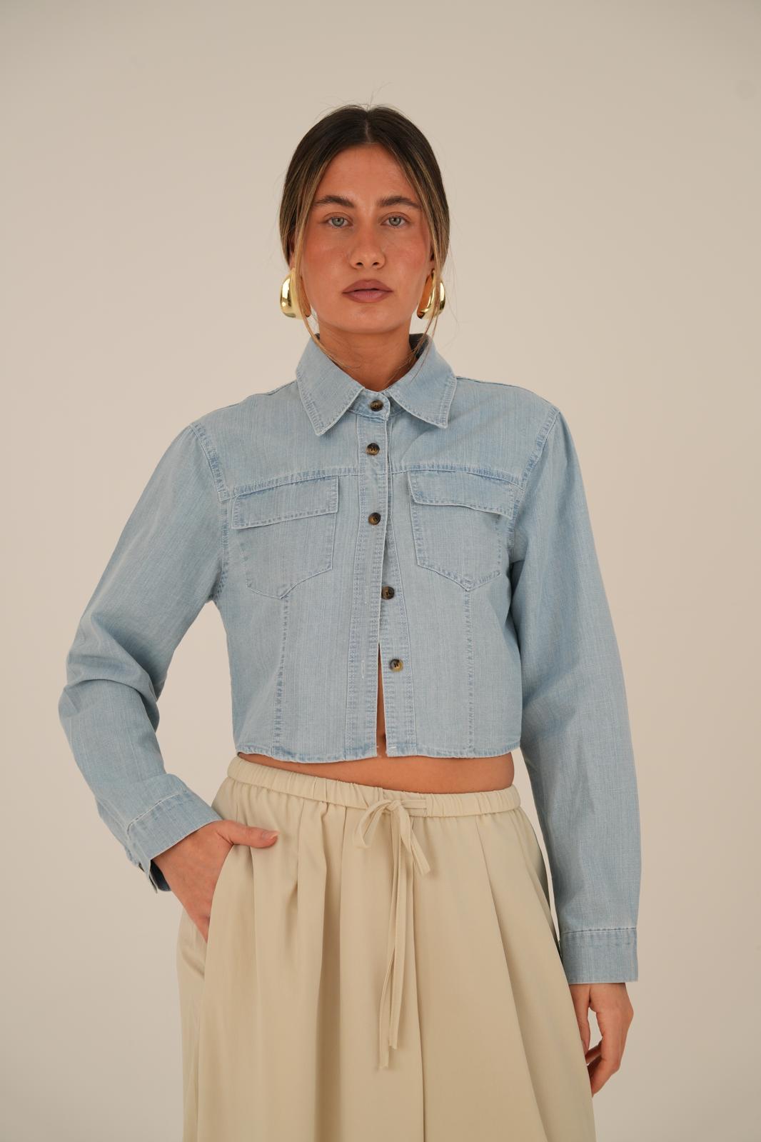 חולצת מאיה גינס בהיר