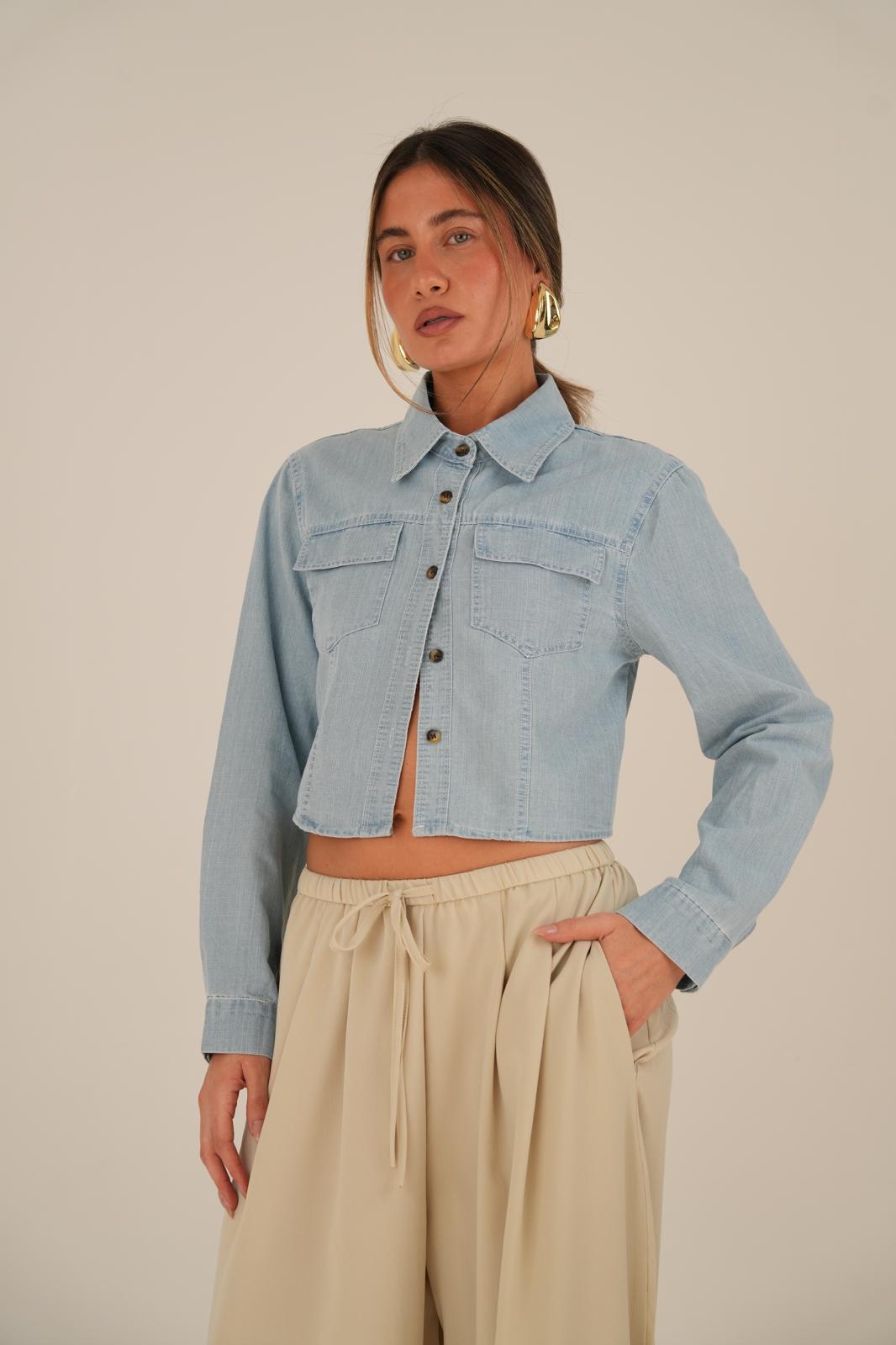 חולצת מאיה גינס בהיר – תמונה 2