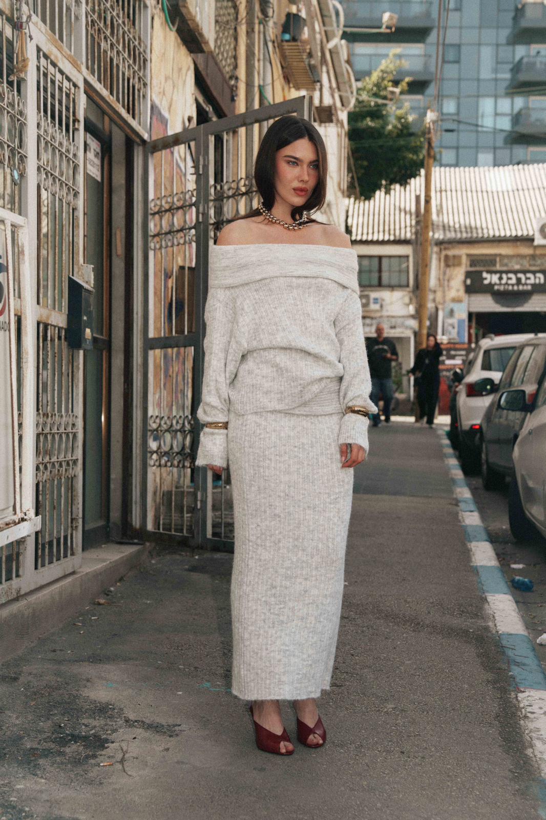 חליפת ליב סריג אפורה – תמונה 2