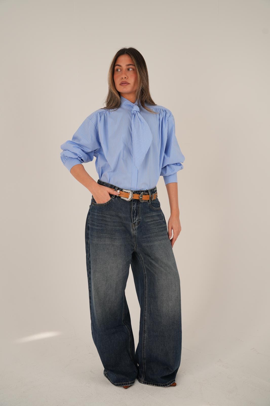 חולצת קרול תכלת – תמונה 5