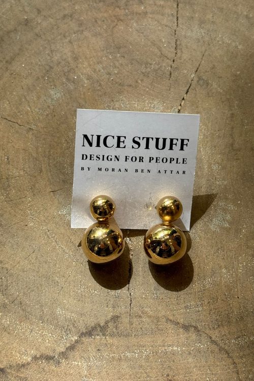 עגילי לומיני מוזהב