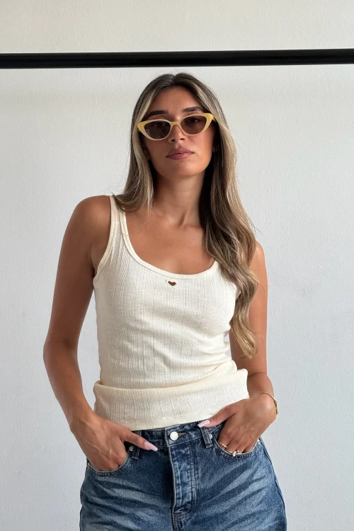 גופיית אלבי צהוב בננה